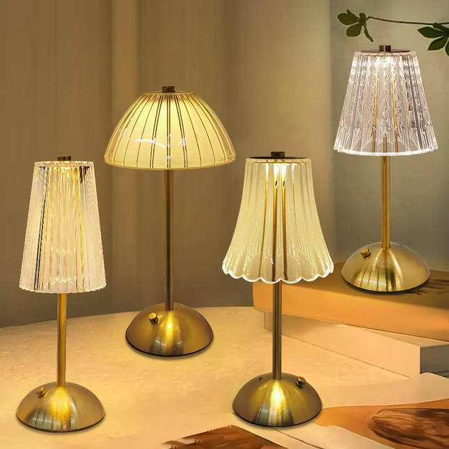 LED Table Lamp Touch Sensor Dimmable Desktop Night Light Rechargeable Wireless Reading Lamp for Hotel Bar Bedroom Decor Light