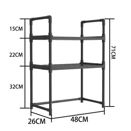 Kitchen Elevated Design Seasoning Rack Microwave Storage RackBilayer Oven Modern Minimalism Kitchen Accessories Organizer