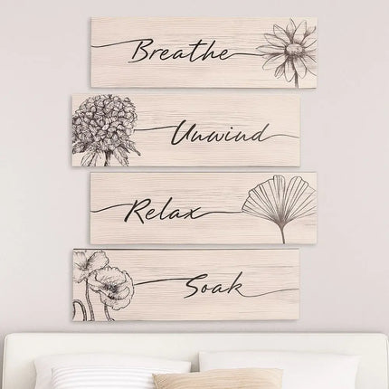 Wooden Floral Wall Plate Decor
