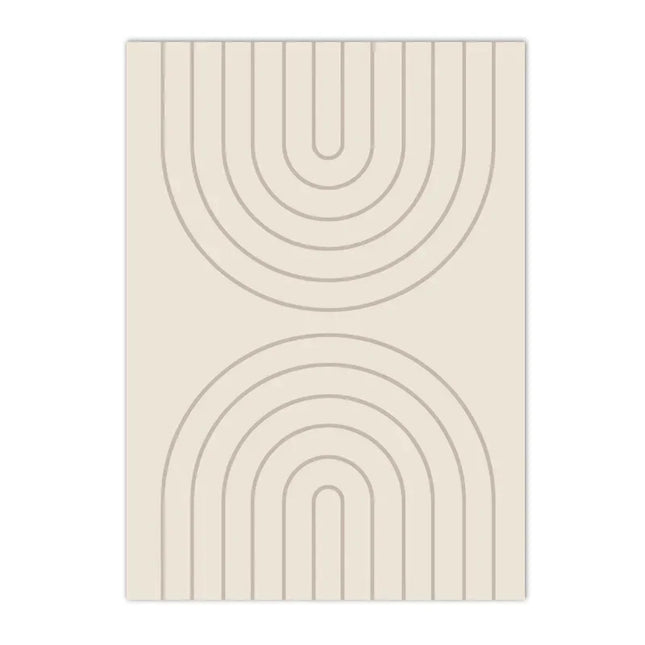Abstract Beige Lines Canvas Art