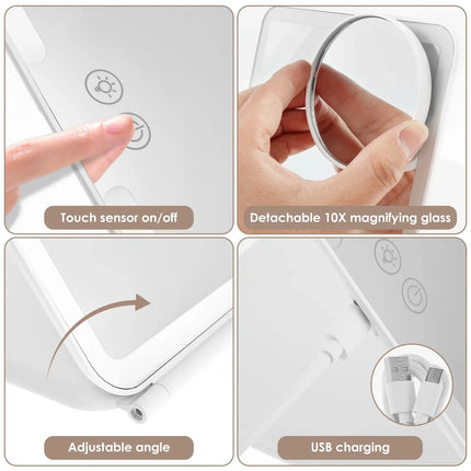 Rechargeable LED Travel Makeup Mirror