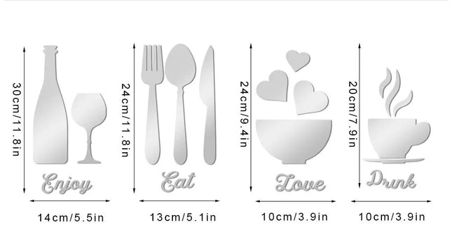 Mirror Kitchen Wall Art
