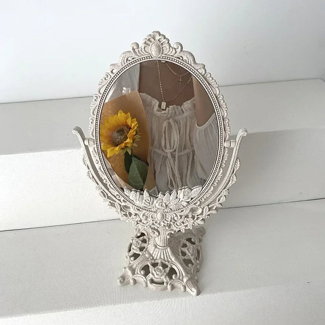 Vintage European Oval Vanity Mirror