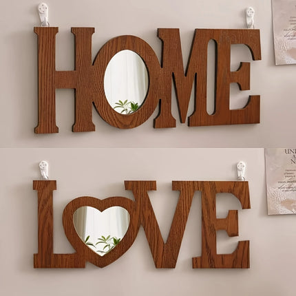 HOME LOVE Wooden Acrylic Mirror