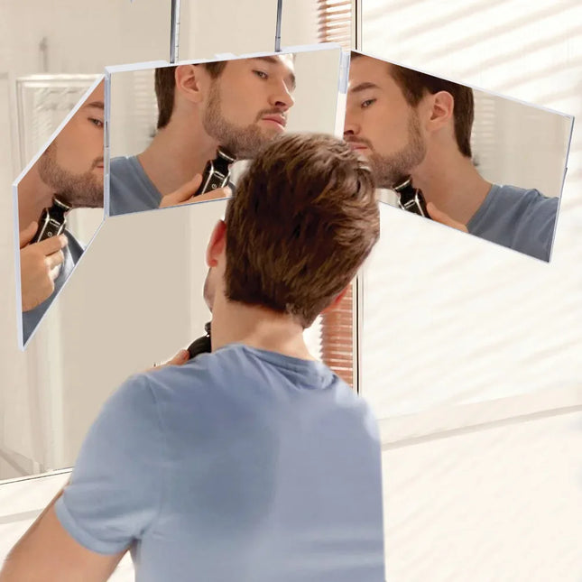 3-Way Trifold Hair Cutting & Makeup Mirror
