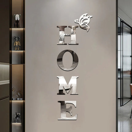 3D HOME Mirror Wall Sticker