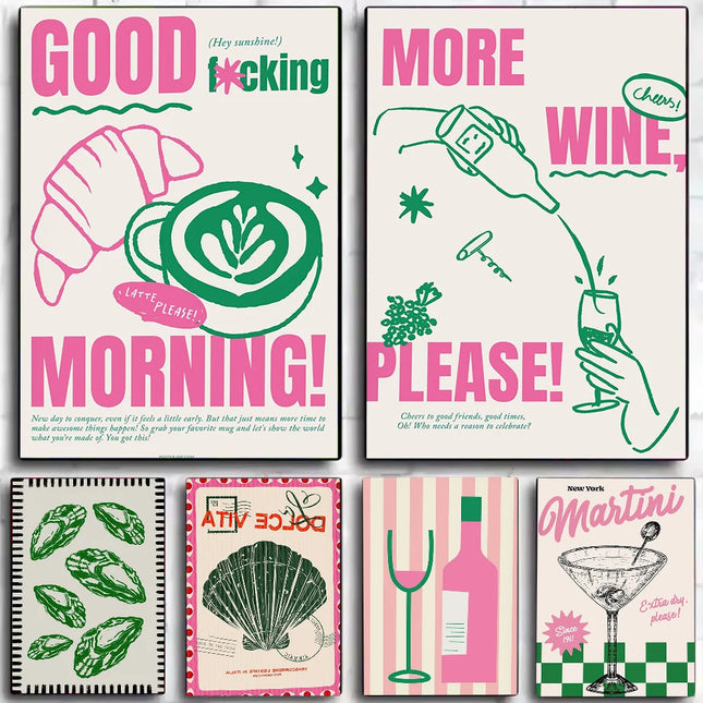 Minimalist Cocktail Wall Art