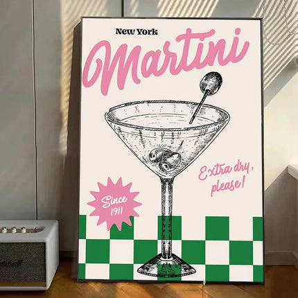 Minimalist Cocktail Wall Art