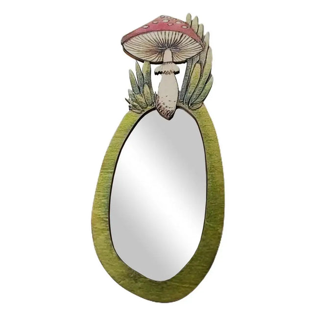Wooden Mushroom Forest Wall Mirror