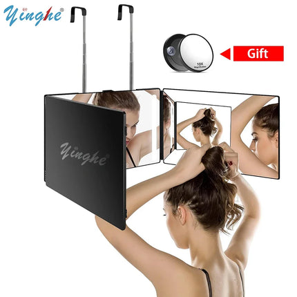 3-Way Trifold Hair Cutting & Makeup Mirror