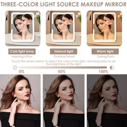 Rechargeable LED Travel Makeup Mirror