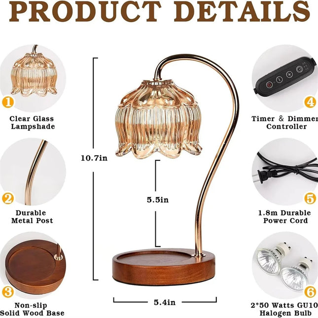 Petal-Shaped Retro Candle Warmer