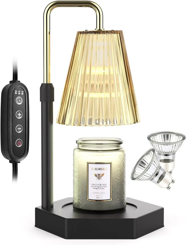 RAINBEAN Adjustable Dimmable Candle Warmer Lamp with Timer