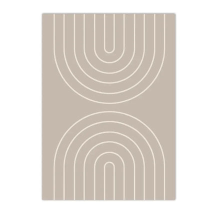 Abstract Beige Lines Canvas Art