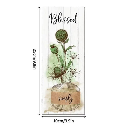 Rustic Wooden Floral Wall Plate