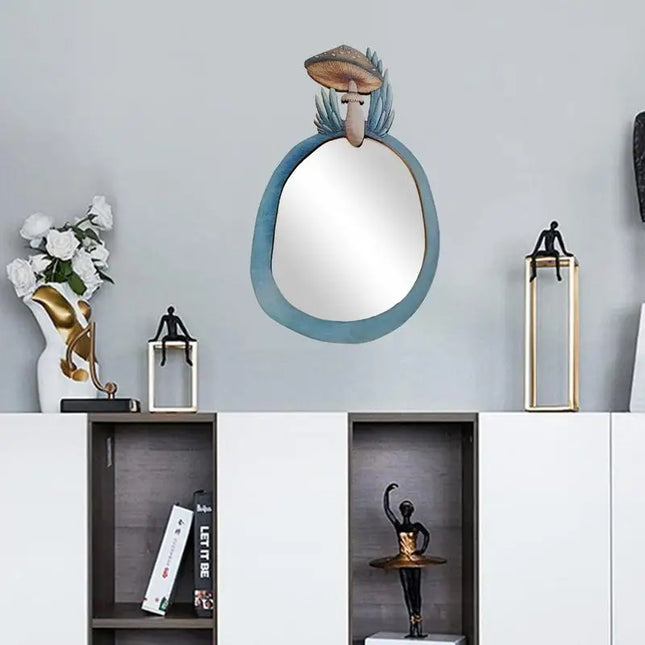 Wooden Mushroom Forest Wall Mirror
