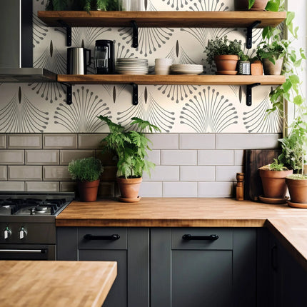 Modern Geometric Kitchen Wallpaper