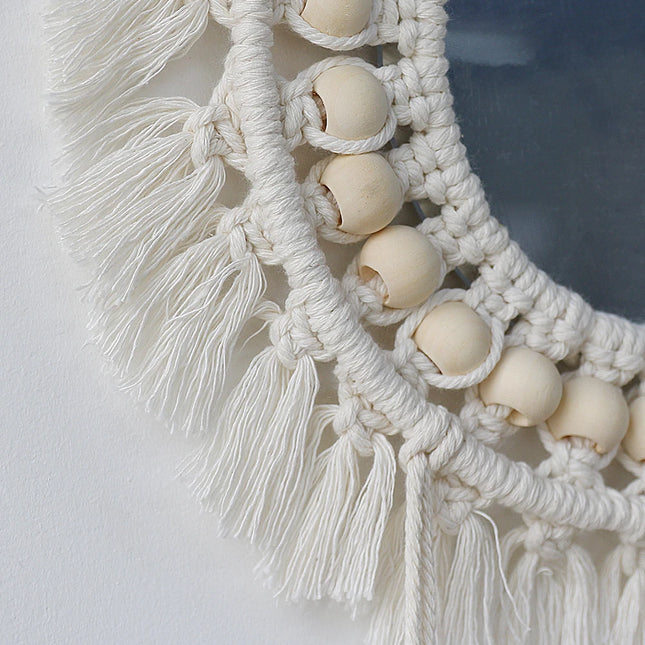 Boho Round Macrame Wall Mirror