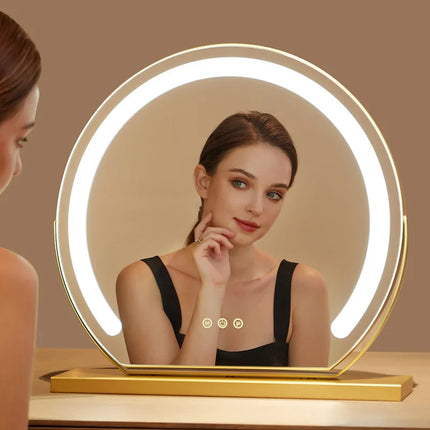 Dimmable Multi-Color Travel Makeup Mirror