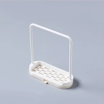 Kitchen Solid Color Simple Storage Rack Towel Sponge Drain Racks Rag Dishcloth Hanging Rack Soap Holder Sink Desktop Organizer