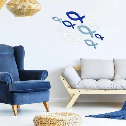 Handcrafted Wooden Fish Wall Art