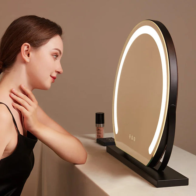 Dimmable Multi-Color Travel Makeup Mirror