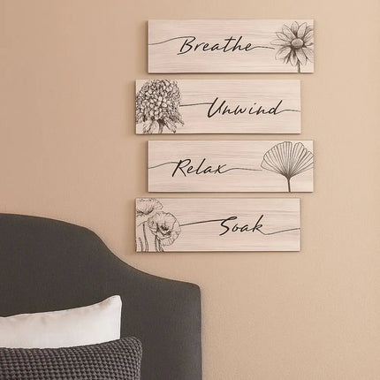 Wooden Floral Wall Plate Decor