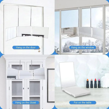 3-Way Trifold Hair Cutting & Makeup Mirror