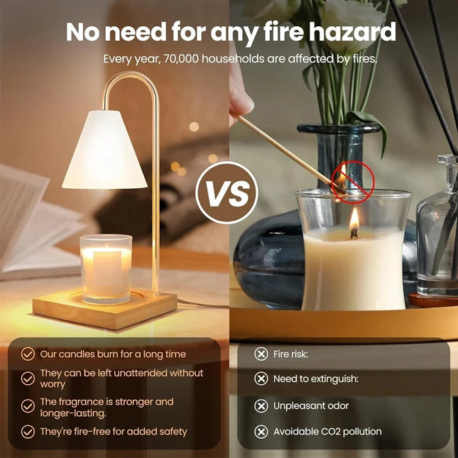 Dimmable Candle Warmer Table Lamp