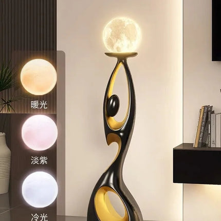 Home Art Decor,Light Luxury, Creative Living Room, TV Cabinet, Floor Decorative, Resin Abstract Sculpture, Housewarming Gift