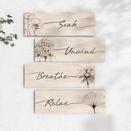 Wooden Floral Wall Plate Decor