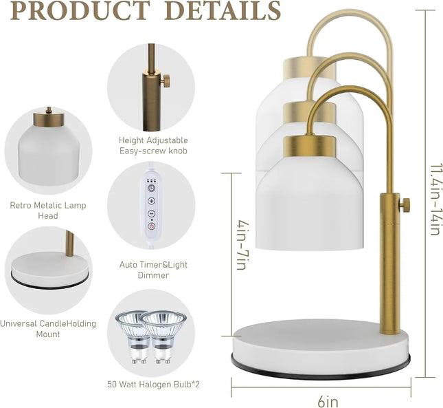 Timer & Dimmer Electric Candle Warmer