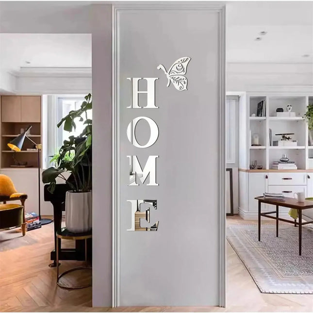 3D HOME Mirror Wall Sticker