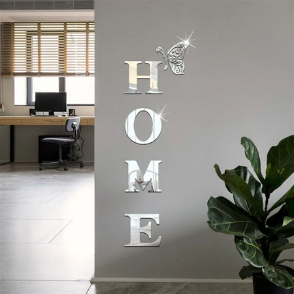3D HOME Mirror Wall Sticker