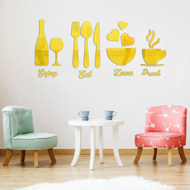 Mirror Kitchen Wall Art