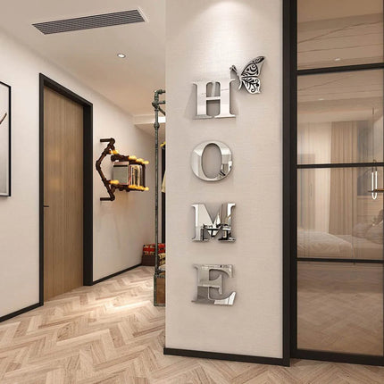 3D HOME Mirror Wall Sticker