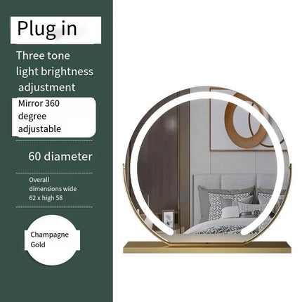 Dimmable Multi-Color Travel Makeup Mirror